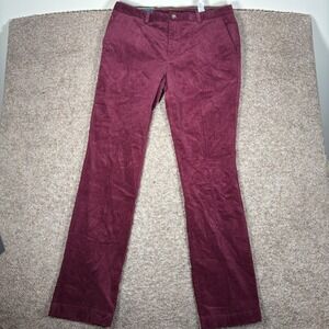 Vineyard Vines Men's Slim Fit Breaker Pant Corduroy Burgundy Size 36x34